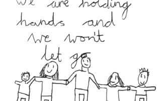 We are holding hands and we won't let go